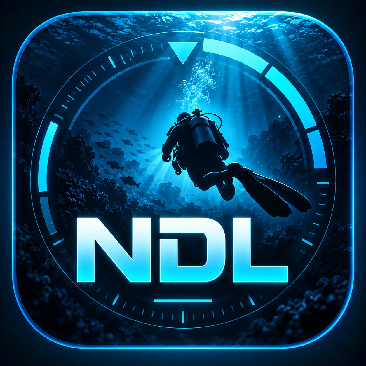 No-Decompression Limit planner underwater icon