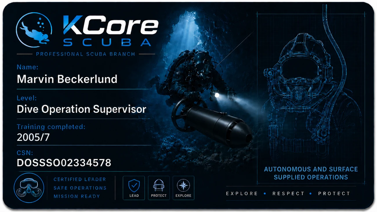 KCore professional reference ID card