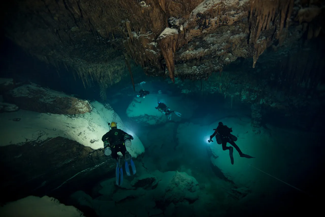 Cave exploration team